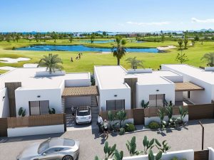 Superbe Villa Neuve T4 dans le Golf La Serena en première ligne.