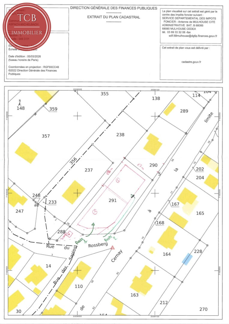 Terrain Aspach Michelbach 636 m2
